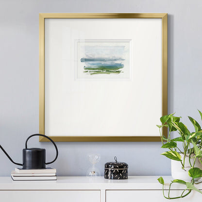 Coastline Splash Abstract Oil Painting in Serene Colors