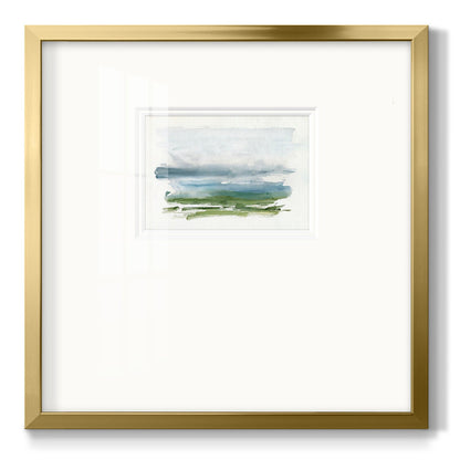 Coastline Splash Abstract Oil Painting in Serene Colors