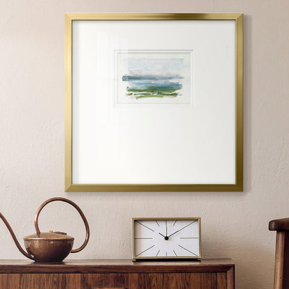 Coastline Splash Abstract Oil Painting in Serene Colors