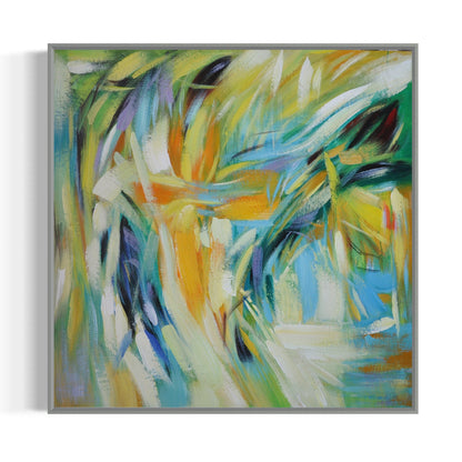 Vibrant Abstract Oil Painting for Modern Decor and Artistic Interiors