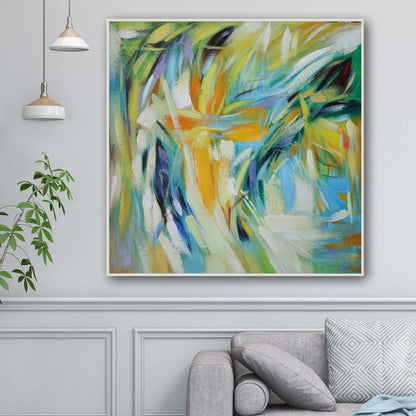 Vibrant Abstract Oil Painting for Modern Decor and Artistic Interiors