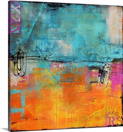 Urban Poetry Abstract Oil Painting