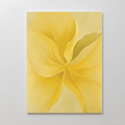 Radiant Yellow Floral Abstract Oil Painting for Brightening Spaces