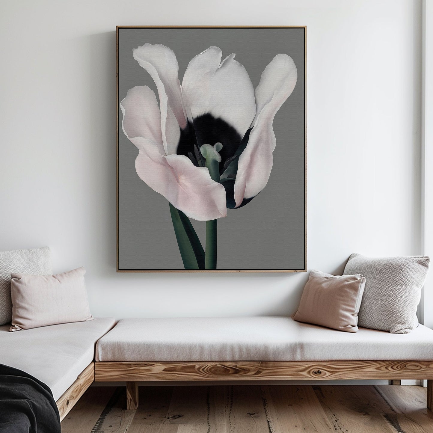 Elegant Floral Abstract Oil Painting for Modern Home Decor
