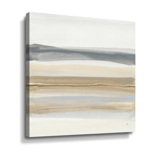 Elegant Gray and Sand Abstract Oil Painting for Modern Home Decor