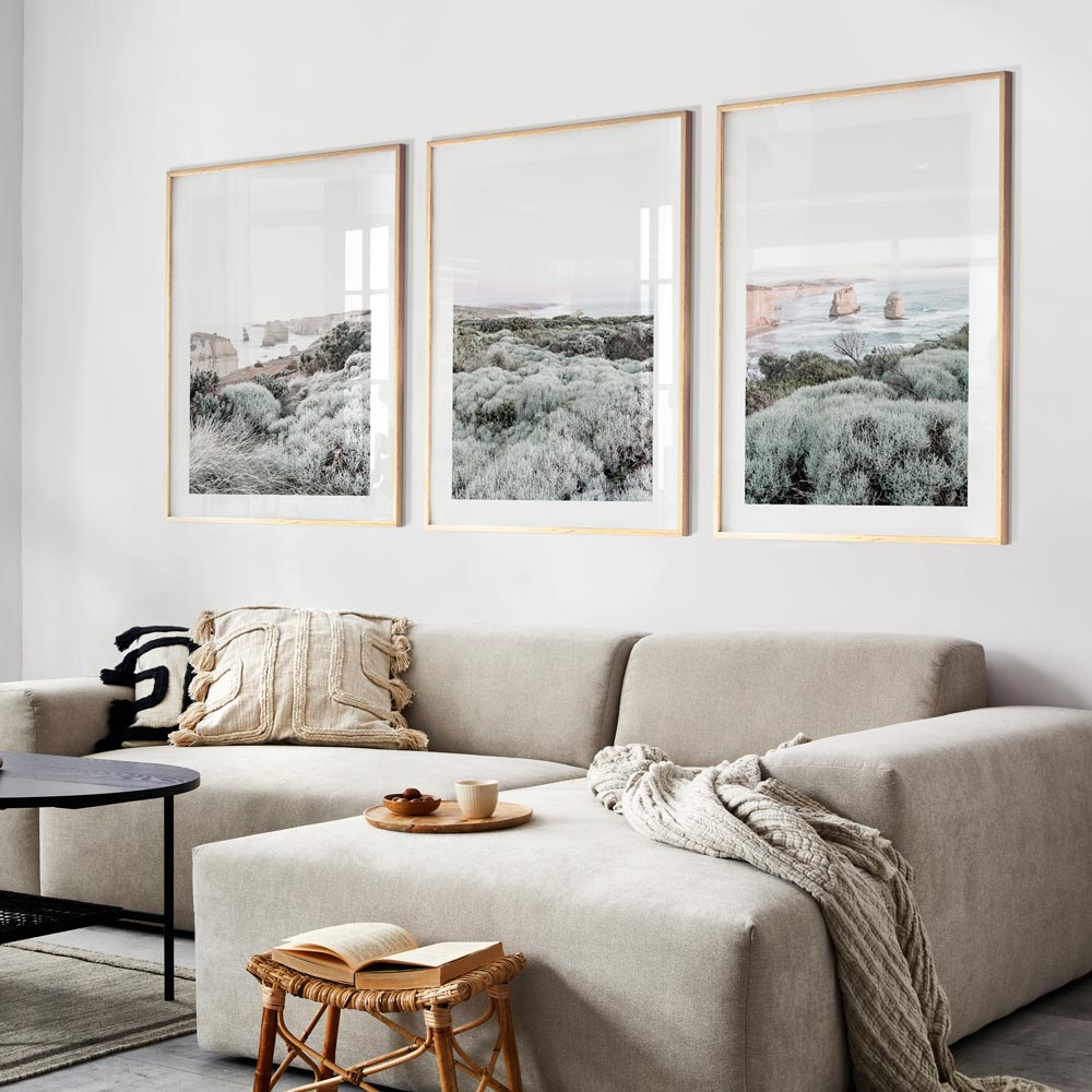 Tranquil Coastal Landscape Trio - Twelve Apostles & Great Ocean Road Serenity