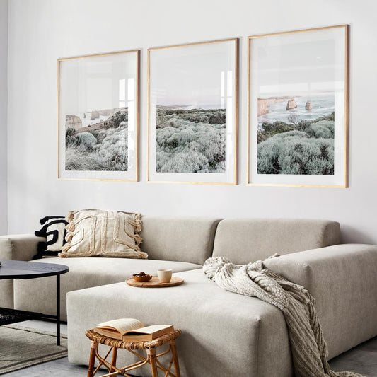 Tranquil Coastal Landscape Trio - Twelve Apostles & Great Ocean Road Serenity