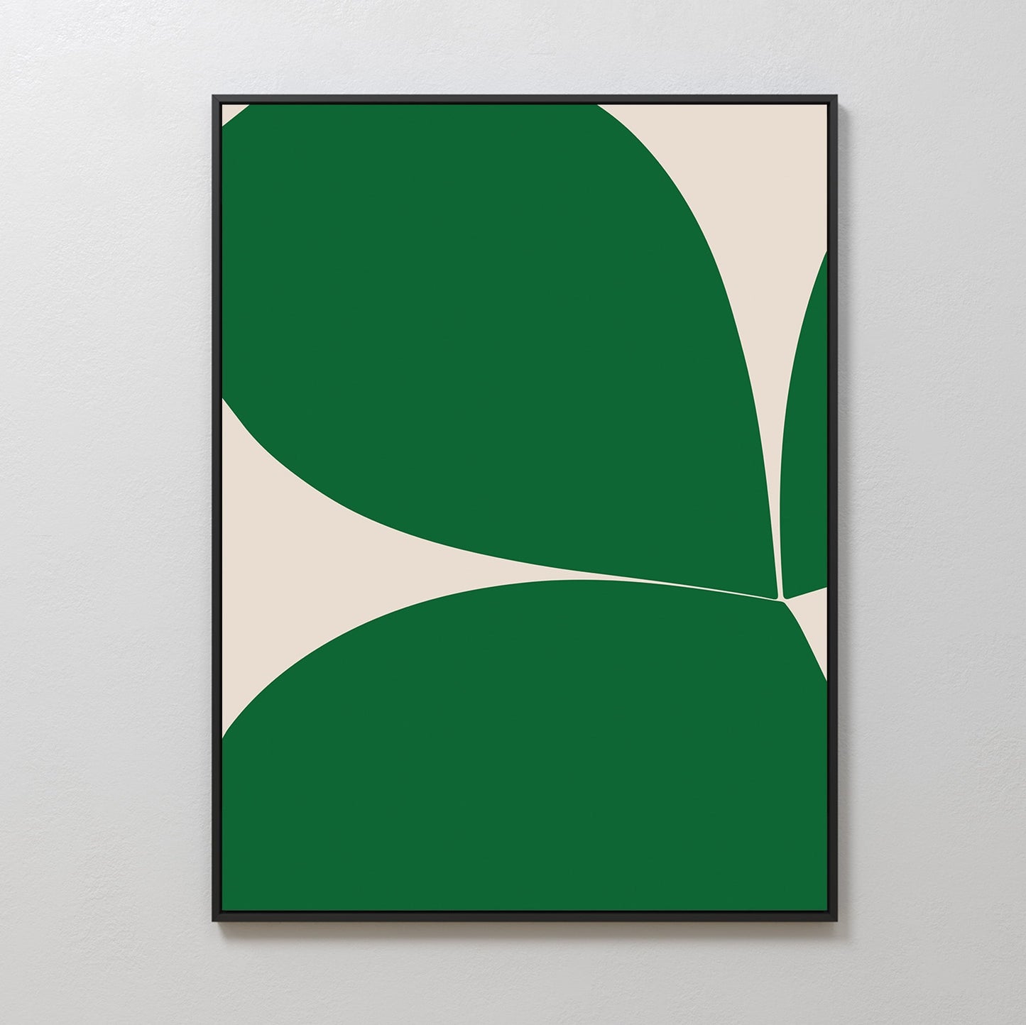 Vibrant Green Abstract Oil Painting for Modern Home Decor