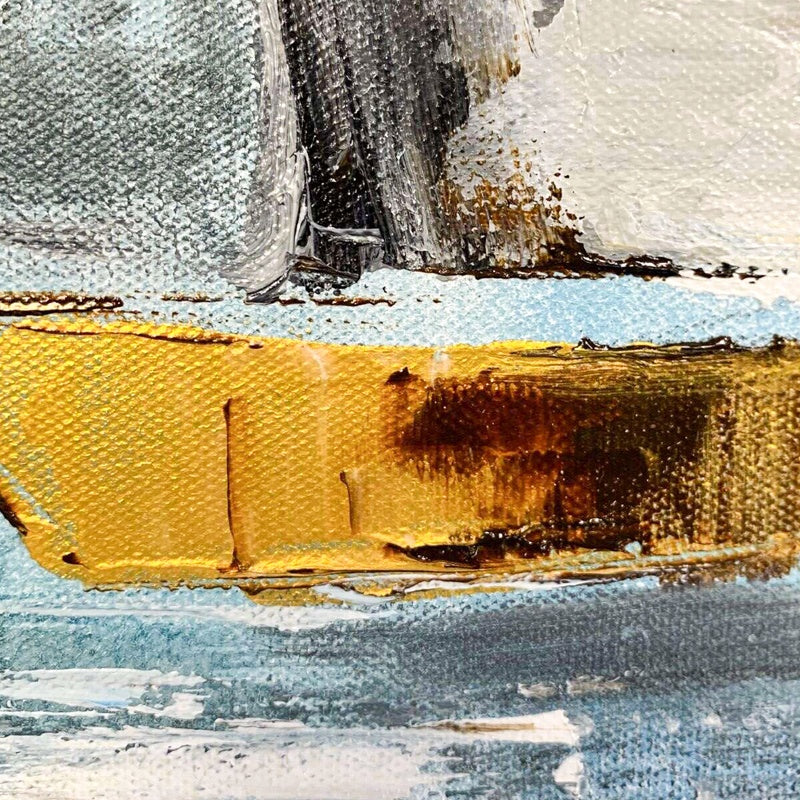 Serene Regatta Oil Painting - Bright Sailing Boats on Tranquil Waters Wall Art Decor