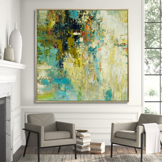 Vibrant Abstract Oil Painting for Modern Home Decor and Artistic Inspiration