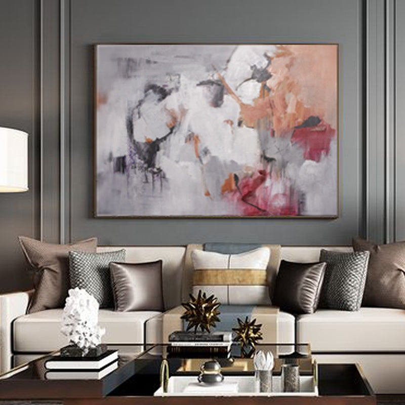 Abstract Angelic Dreams: Serene Oil Painting for Modern Home Decor