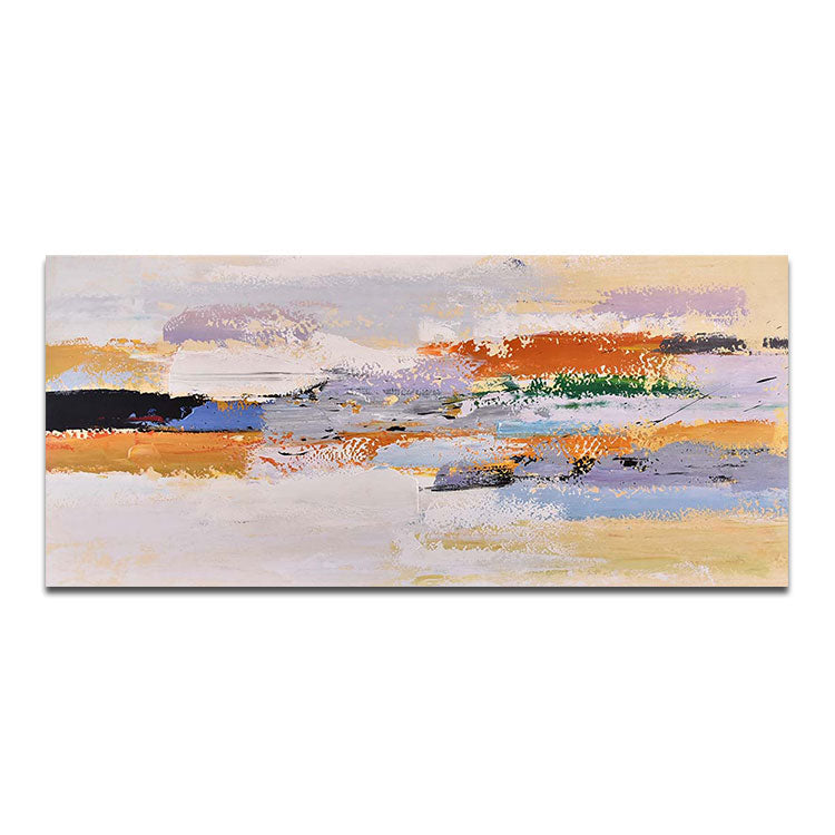 Abstract Serenity: Colorful Oil Painting for Modern Living Spaces