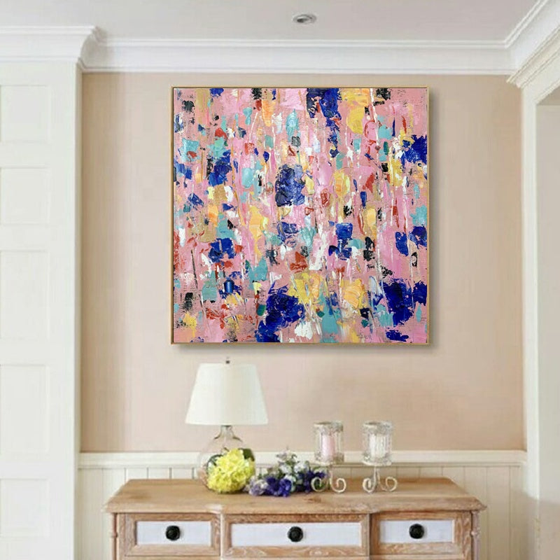 Vibrant Abstract Oil Painting for Modern Home Decor