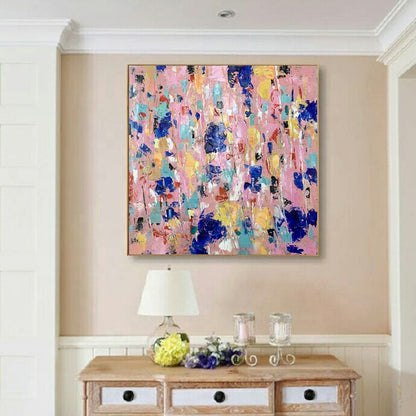 Vibrant Abstract Oil Painting for Modern Home Decor