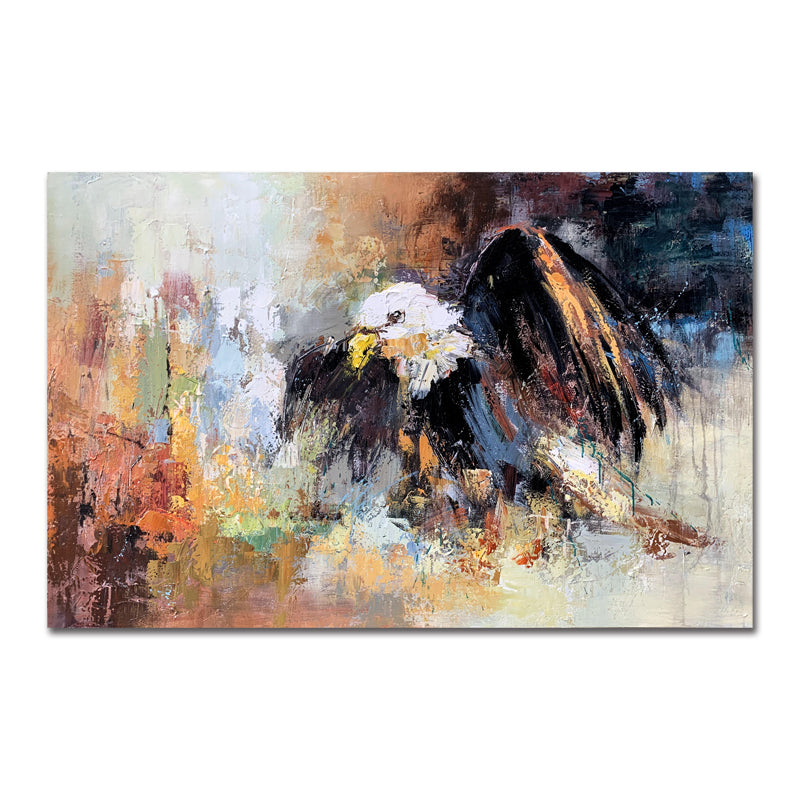 Majestic Eagle Oil Painting – Bold Colors and Splendid Nature Art for Home Decor