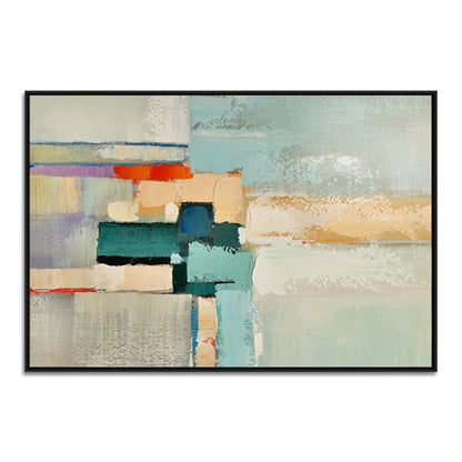 Modern Abstract Oil Painting with Soft Colors for Stylish Home Decor