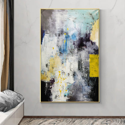 Abstract Oil Painting Evoking Freedom and Serenity in Vibrant Colors