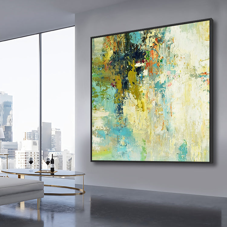 Vibrant Abstract Oil Painting for Modern Home Decor and Artistic Inspiration