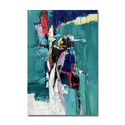 Abstract Embrace: Colorful Modern Oil Painting for Inspired Spaces