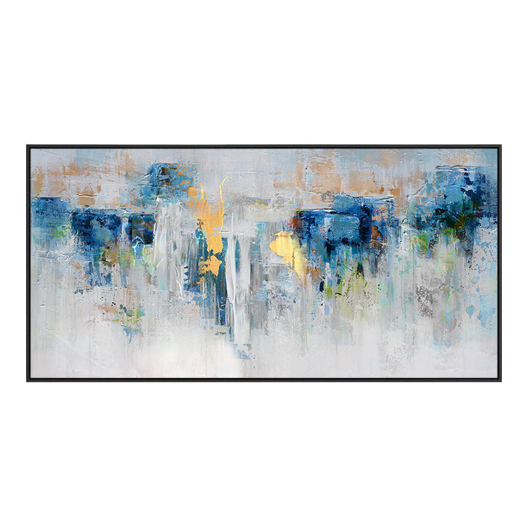 Vibrant Abstract Cityscape Oil Painting for Modern Home Decor