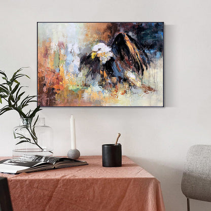 Majestic Eagle Oil Painting – Bold Colors and Splendid Nature Art for Home Decor