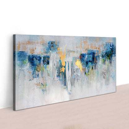 Vibrant Abstract Cityscape Oil Painting for Modern Home Decor