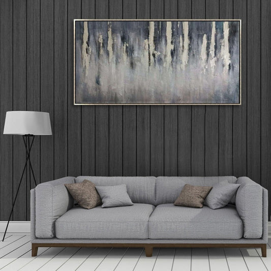 Serene Abstract Landscape Oil Painting for Modern Home Decor