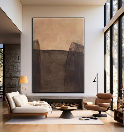 Contemporary Minimalist Abstract Oil Painting for Modern Home Decor