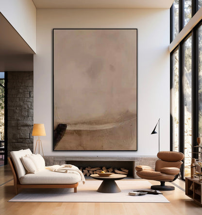Elegant Minimalist Abstract Oil Painting for Modern Home Decor