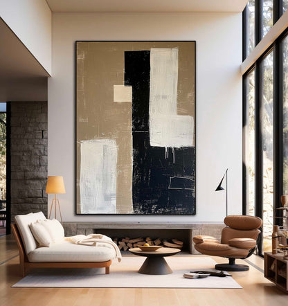 Contemporary Minimalist Abstract Oil Painting for Modern Art Lovers