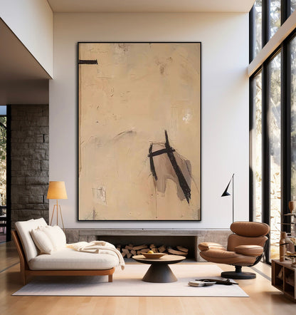 Modern Minimalist Abstract Oil Painting for Contemporary Home D√©cor