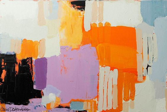 Bold Abstract Oil Painting for Modern Home Decor and Vibrant Art Lovers