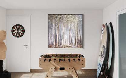 Enchanting Autumn Forest Landscape Oil Painting for Home Decor
