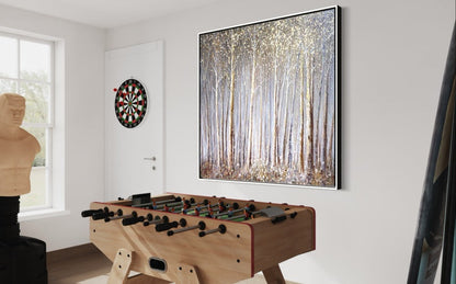 Enchanting Autumn Forest Landscape Oil Painting for Home Decor