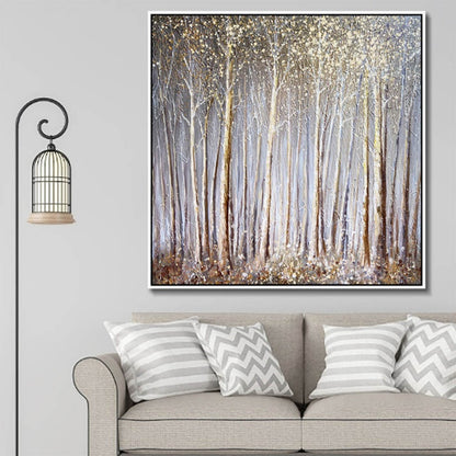 Enchanting Autumn Forest Landscape Oil Painting for Home Decor