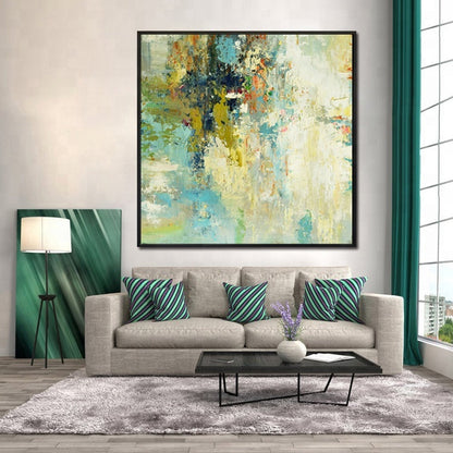 Vibrant Abstract Oil Painting for Modern Home Decor and Artistic Inspiration