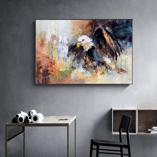 Majestic Eagle Oil Painting – Bold Colors and Splendid Nature Art for Home Decor