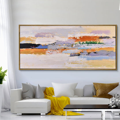 Abstract Serenity: Colorful Oil Painting for Modern Living Spaces