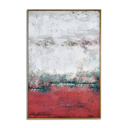 Vibrant Red Sea Abstract Oil Painting for Home Decor and Art Collectors