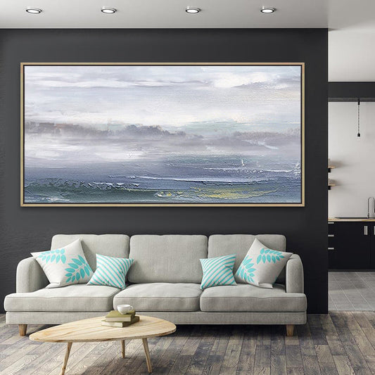 Serene Ocean Waves: Embrace the Beauty of Nature in Oil Painting
