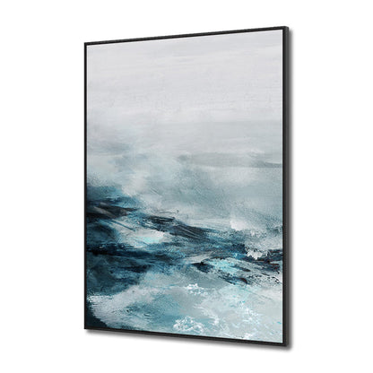 Dynamic Ocean Waves Abstract Oil Painting for Modern Home Decor
