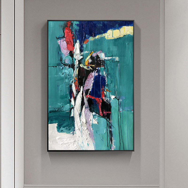 Abstract Embrace: Colorful Modern Oil Painting for Inspired Spaces