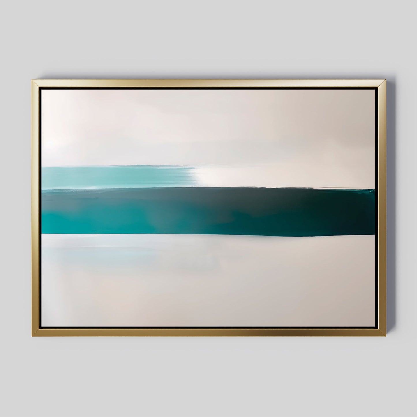 Tranquil Horizon Abstract Oil Painting for Modern Home Decor