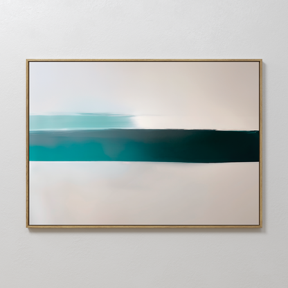 Tranquil Horizon Abstract Oil Painting for Modern Home Decor