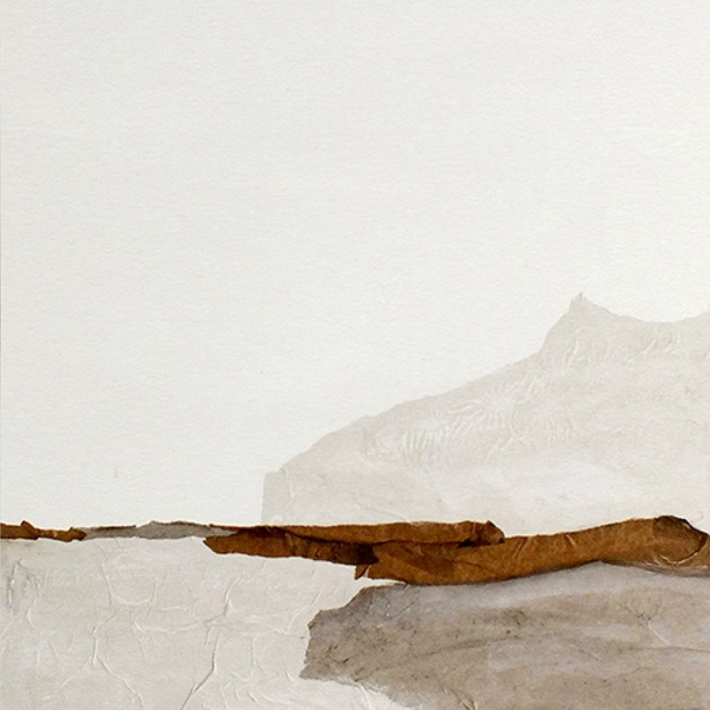 Serene Landscape in Earthy Tones - Contemporary Oil Painting for Modern Decor