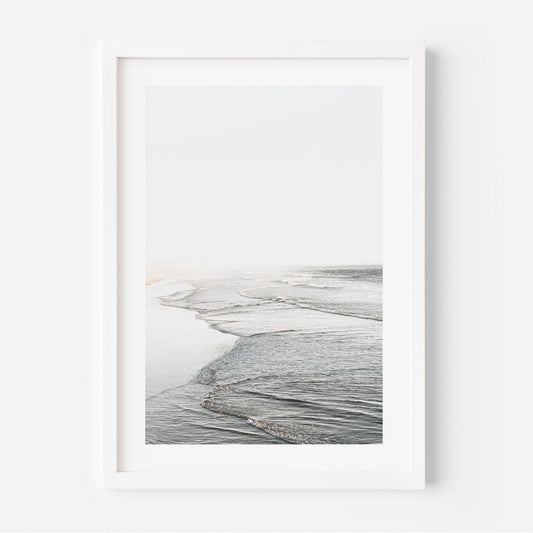 Serene Waves of Huntington Beach: Tranquil Coastal Oil Painting for Home Decor