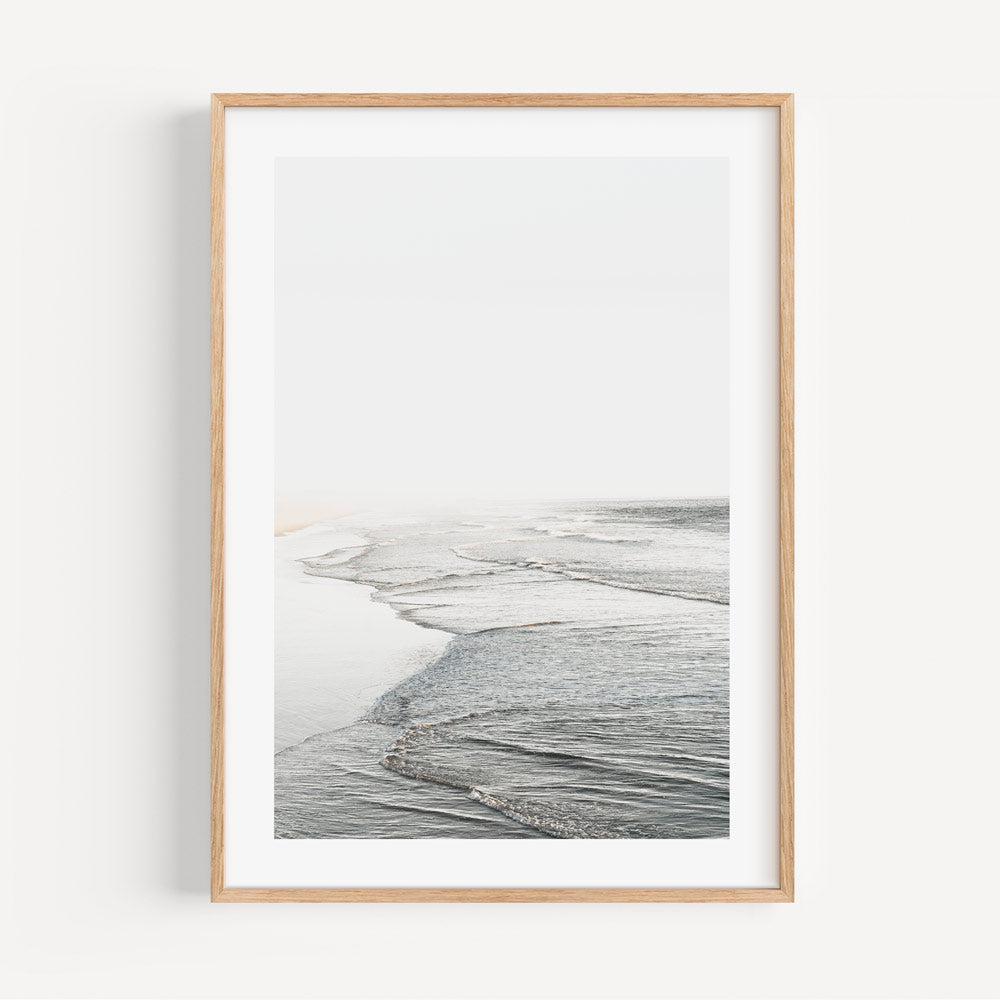 Serene Waves of Huntington Beach: Tranquil Coastal Oil Painting for Home Decor