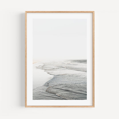 Serene Waves of Huntington Beach: Tranquil Coastal Oil Painting for Home Decor