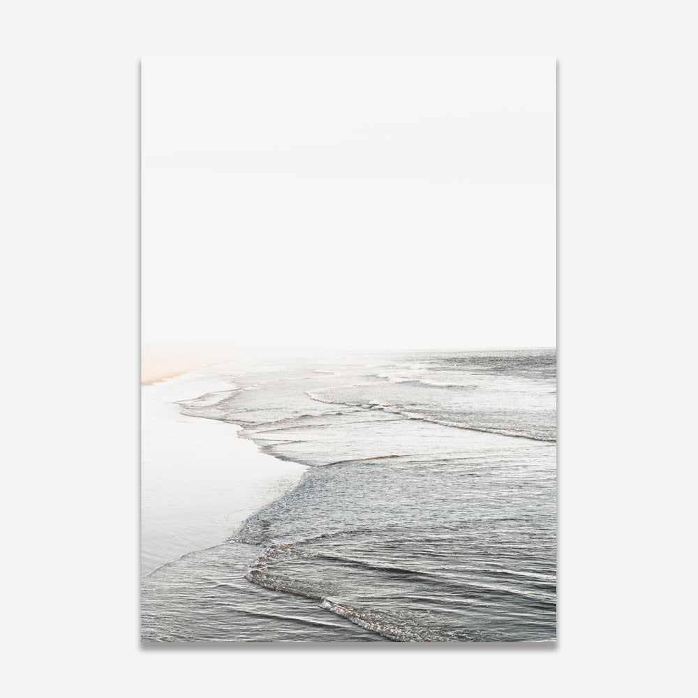 Serene Waves of Huntington Beach: Tranquil Coastal Oil Painting for Home Decor