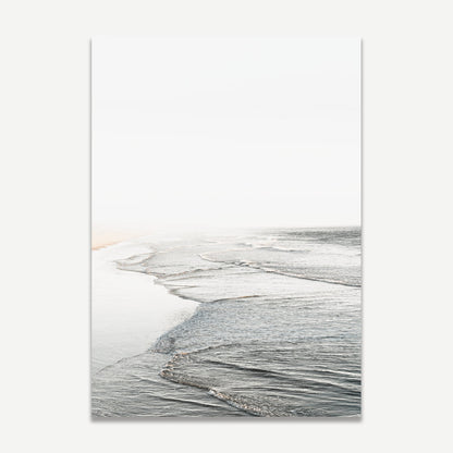 Serene Waves of Huntington Beach: Tranquil Coastal Oil Painting for Home Decor